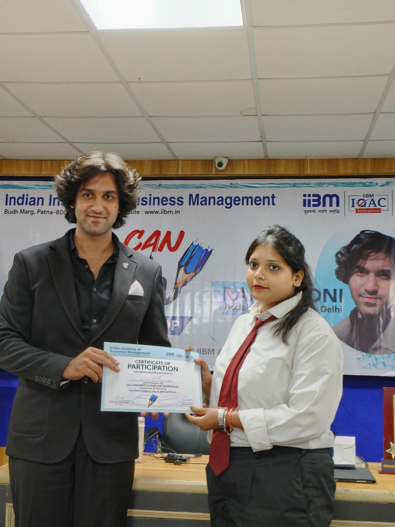 Rahul Soni Conducts “All Can Sketch” Workshop for PGDM, BBA, BCA & MAMC Students at IIBM and ZHI Patna